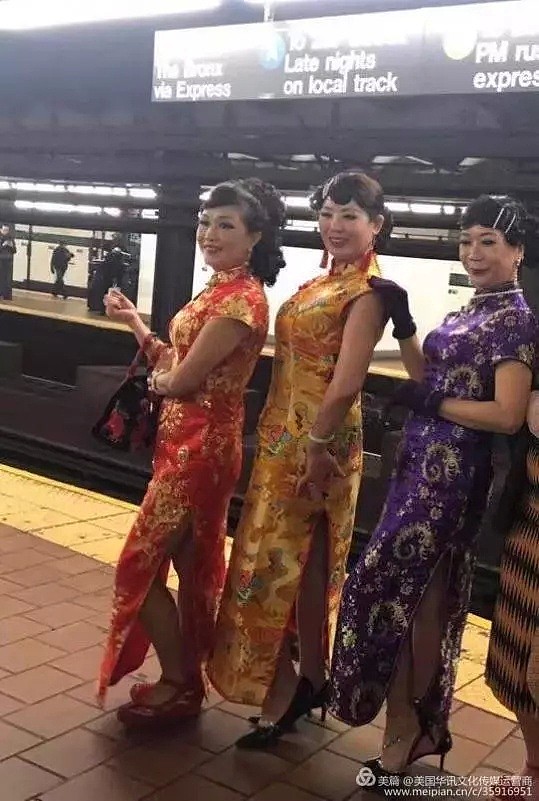 汗颜！纽约地铁上一脱成名，中国旗袍大妈爆红（视频/组图） - 6
