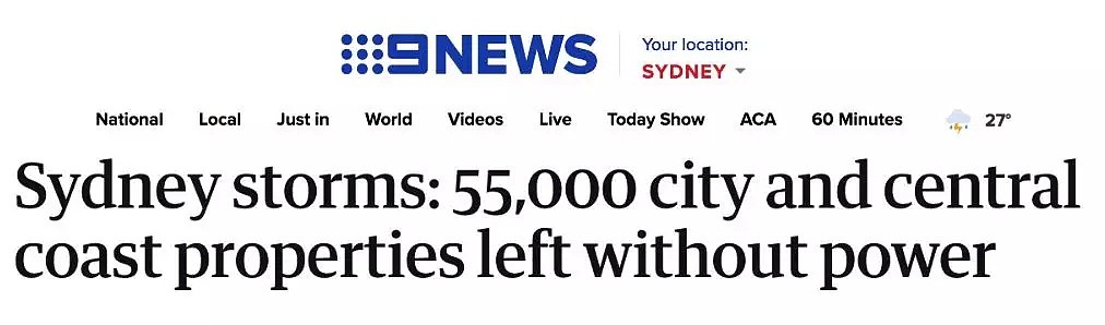 5.5万户仍未通电！悉尼遭狂风雷暴袭击，11万住户企业大断电！今天下午可能还有雷雨！（组图） - 5