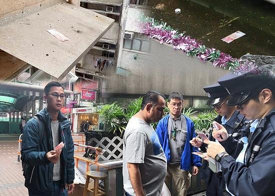 香港“90后”天台狂撒100元大钞 路人哄抢 刚被警方抓捕