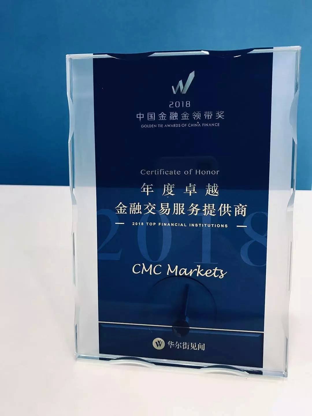 CMC Markets 喜获2018中国金融金领带奖 - 1