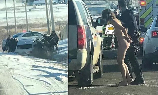 疯狂！加拿大女子裸体绑架邻居，高速路狂奔冲向大货车！（组图） - 13