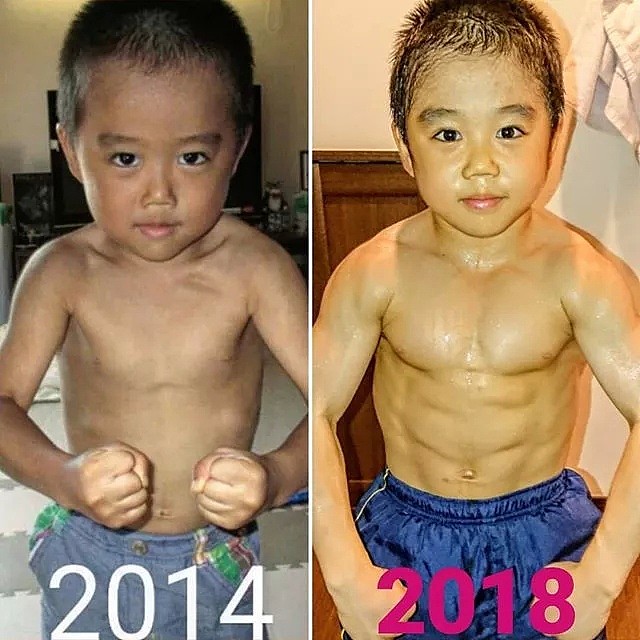 日本8岁男孩狂迷李小龙，1岁开始练武，这一身肌肉看的发毛（视频/组图） - 8