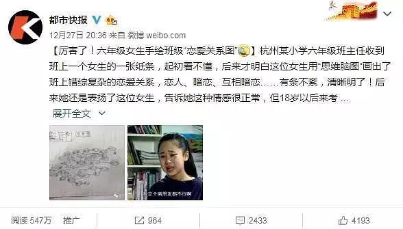恋人、暗恋、互相暗恋……杭州小学生的一张手绘班级男女生关系图，看完口呆目瞪！