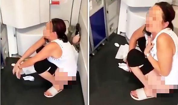 女乘客在国际航班起飞前欲入厕遭拒，愤而在机舱厨房公然小便被喷