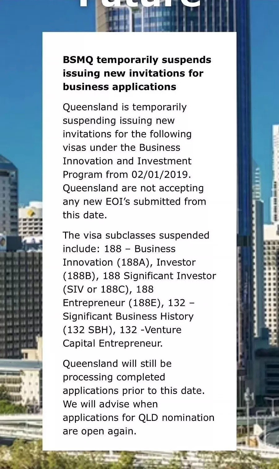 重磅突发！有钱移民澳洲也是难上加难了, 澳大利亚又一州政府关闭商业移民申请... - 3
