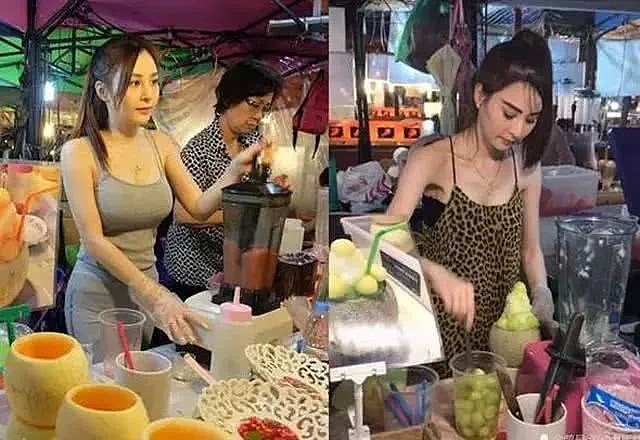 泰国女子街头卖果汁 因性感身材走红网络（组图） - 1