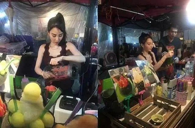 泰国女子街头卖果汁 因性感身材走红网络（组图） - 2