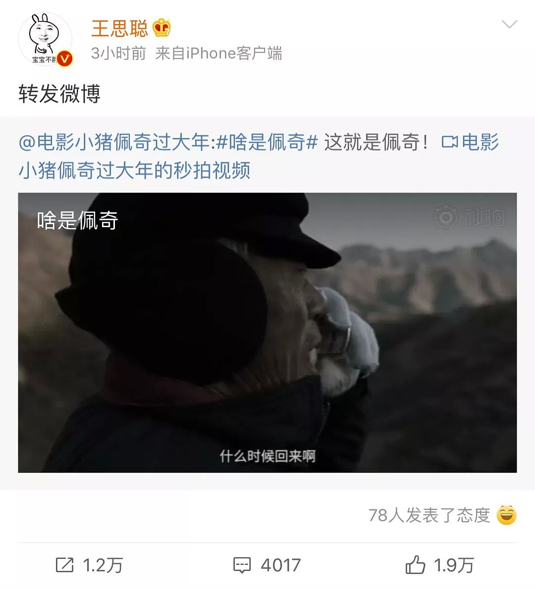 王思聪转发刷屏的“佩奇“背后，有1亿在孤独等死的农村老人（组图） - 2