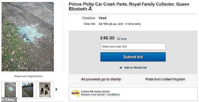 菲利普亲王座驾碎片在网上拍卖，卖家称上面有DNA可克隆出亲王