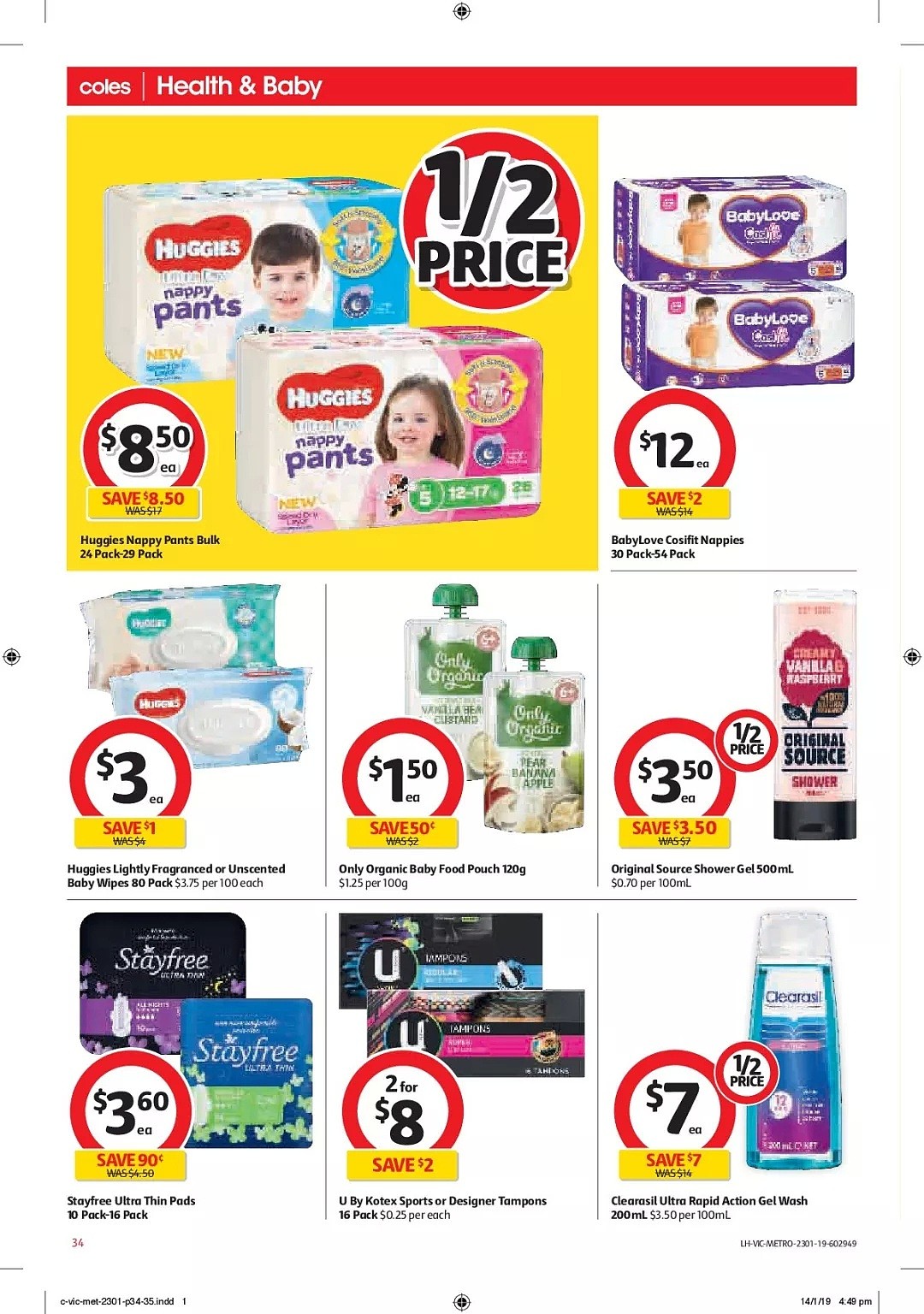 Coles 1月23日-1月29日折扣，好奇纸尿裤半价 - 34