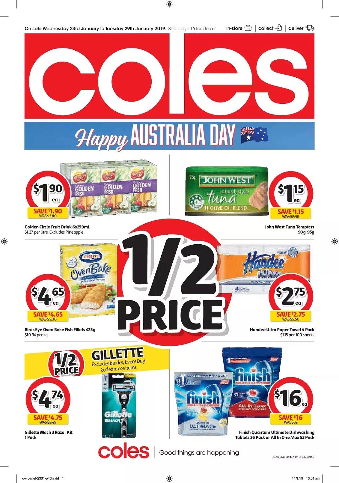 Coles 1月23日-1月29日折扣，好奇纸尿裤半价 - 40