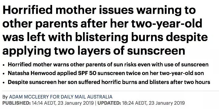 赶紧查看！家里有这款澳洲知名防晒霜的别用了！2岁男童付出惨痛代价！ - 2