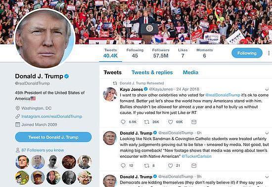 网瘾老年特朗普的一天：枯坐白宫连发42条推特