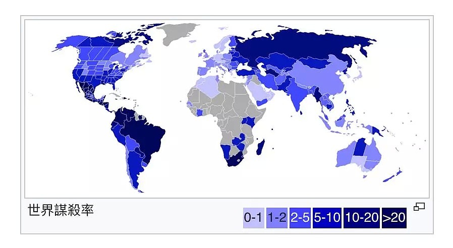 惊！世界“犯罪”地图刚刚曝光！澳洲治安排第二！中国排名最出人意料！（组图） - 34
