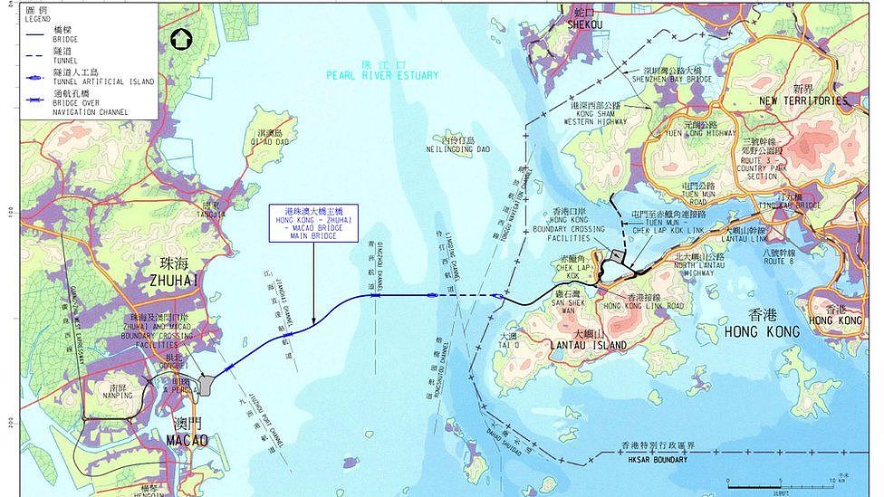 港珠澳大桥是首个设在香港西岸的陆路过境口岸。