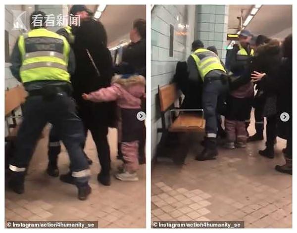 黑人孕妇地铁逃票 被保安拖出当女儿面压倒制伏