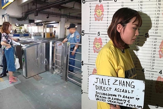 中国女子发脾气袭警 网友建议驱逐出境（组图） - 1