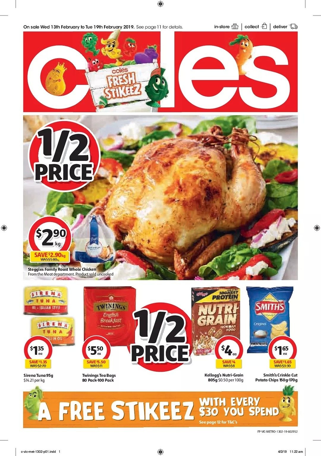 Coles 2月13日-2月19日折扣，红袋米、烤鸡都半价 - 1