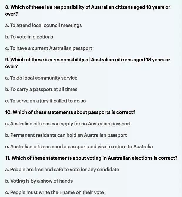 澳洲公民入籍考试20道问答题，您能过多少？不通过，两年内或将不准申请！过去4年，澳洲入籍人数暴增771%！ - 13