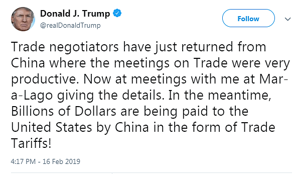 川普称美中贸易谈判获重大进展 “中国给美国数十亿元！”_图1-2