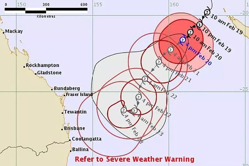 多家官媒发布预警：二级风暴登陆昆州，布里斯班将迎来狂风暴雨，部分地区或遇洪水 - 13