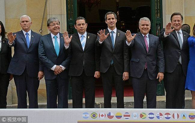 瓜伊多25日以“临时总统”身份出席利马集团会议 ＠视觉中国