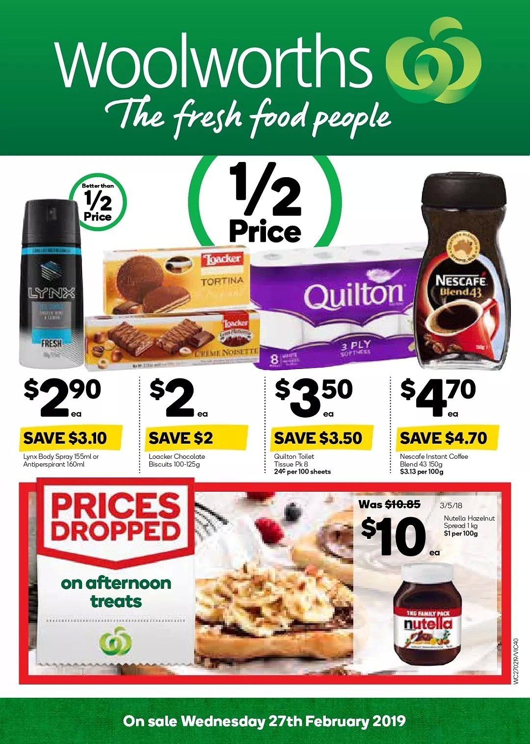 Woolworths 2月27日—3月5折扣，披萨、Loacker巧克力饼干半价 - 40