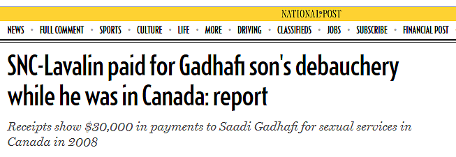 加拿大花钱让卡扎菲儿子嫖娼! 砸200万 请温哥华美女伴游 特鲁多: 完全合法（组图） - 1