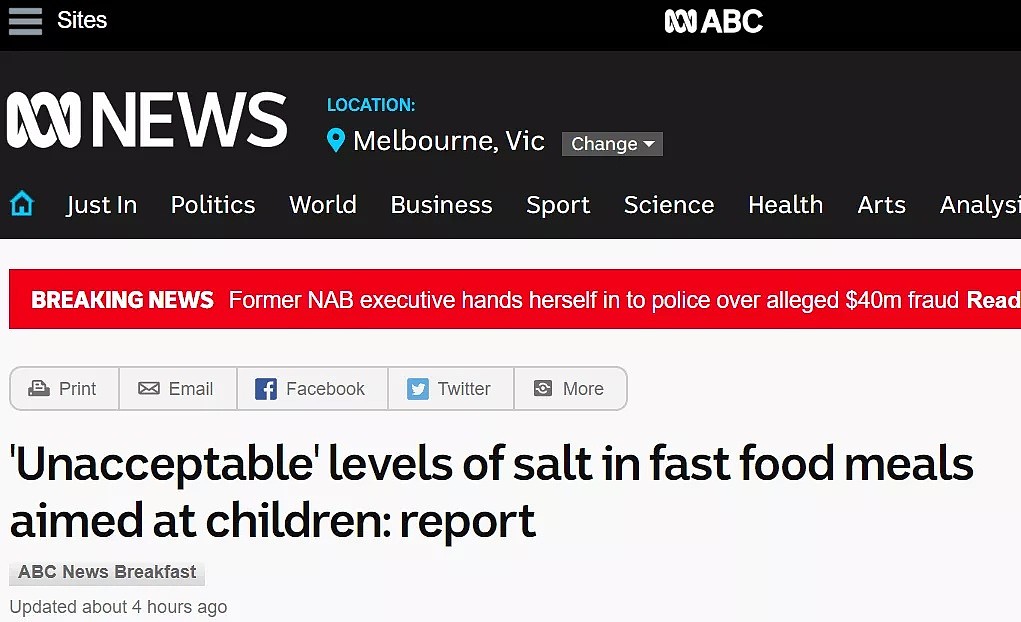 澳洲多家快餐被曝含盐量超标，麦当劳肯德基纷纷在列！专家：警惕过高盐摄入影响健康！（组图） - 1