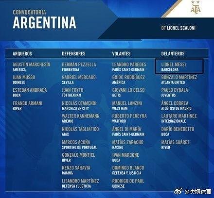国王归来！梅西正式重返阿根廷队 媒体兴奋不已（图） - 2
