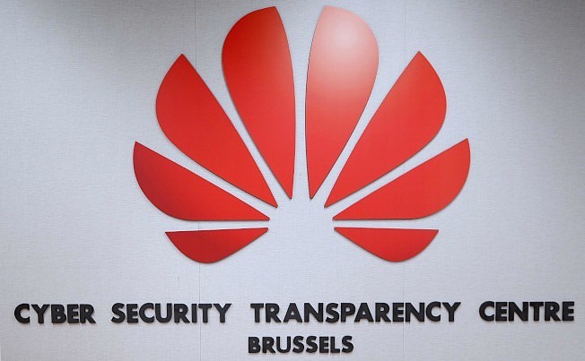 华为公司设在布鲁塞尔的网路安全透明中心。 (Getty Images)