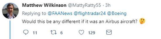 Matthew：如果出事的是空客飞机，会不会有什么不同呢？