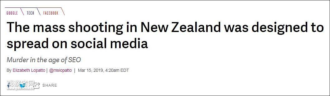 新西兰直播杀人传遍全球，FB和YouTube被指太失职（组图） - 1