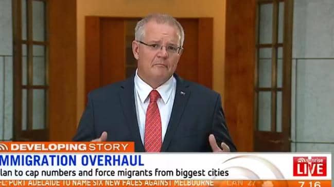 Mr Morrison said he was disappointed that Mr Shorten had conflated the policy roll out with 'dog whistling' about immigration and asylum seekers.