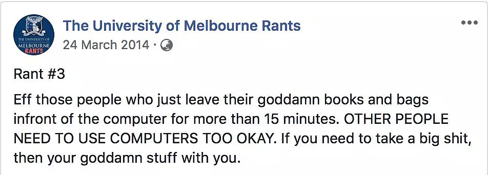 FB上澳各大学吐槽号，连教授都来吐槽？！看看你的大学都被吐槽了啥！ - 29