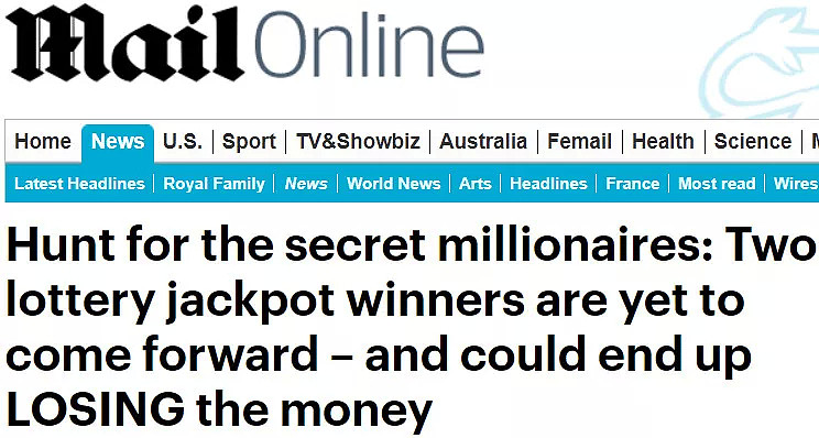 悉尼和墨尔本彩票买家速度自查！两份100万澳元大奖至今无人认领（组图） - 1