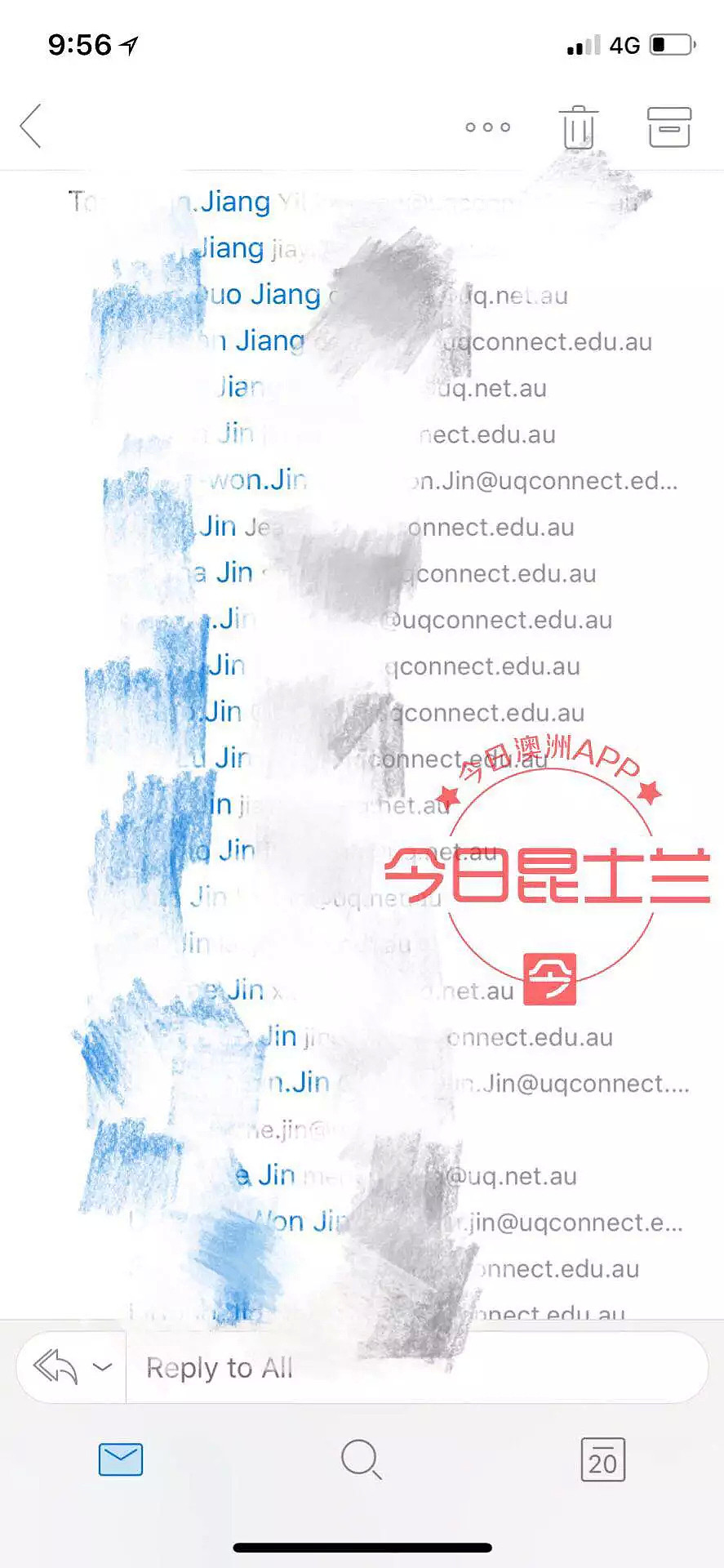 UQ中国学生邮箱惊现代写广告，按姓氏排序批量投放，究竟是谁泄露了信息？（组图） - 3
