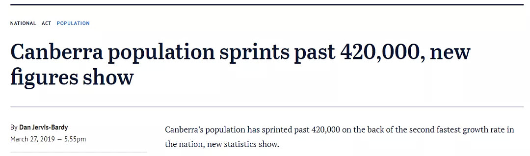 堪培拉人口已突破42万大关! 预测十年内达50万, 2066年最高达93万! - 1