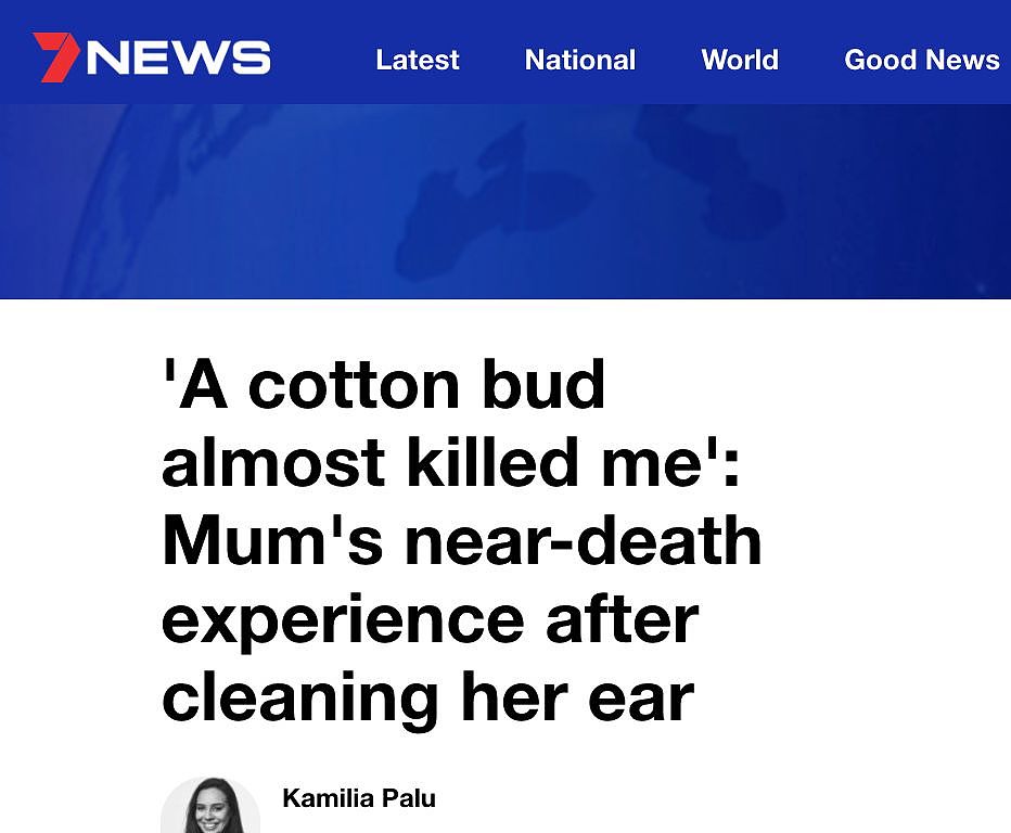 可怕！千万别再用棉签掏耳朵！澳洲妹子差点丧命，还有人癫痫、患癌（组图） - 1