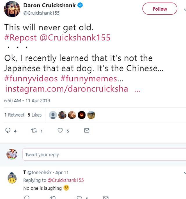 白人男子在日本打工却讽刺日本人吃狗被怼后回应：是中国人吃狗