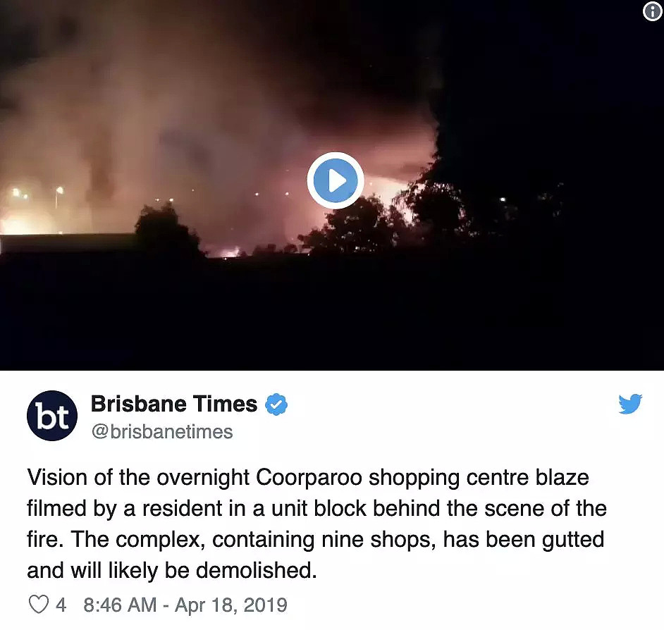 布里斯班南购物中心凌晨突遭大火，火光冲天！近10家商铺被无情吞噬 - 9