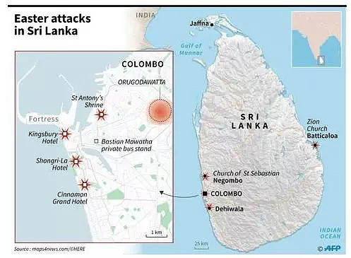 斯里兰卡爆炸2名袭击者为富商之子 妻子被捕时自爆（组图） - 2