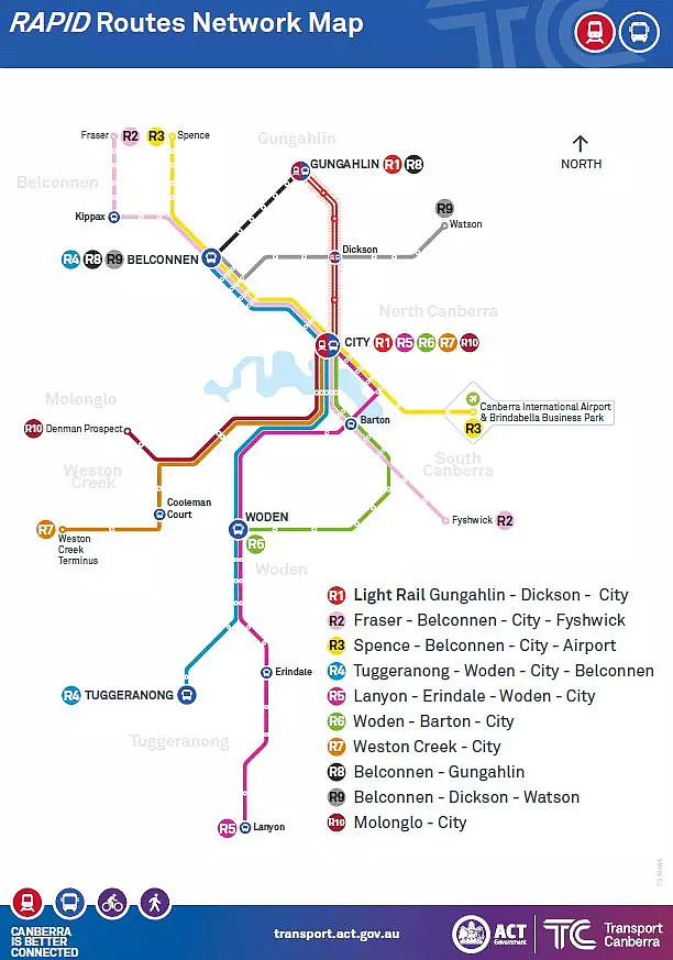 今天起堪培拉公交大变更! 10条快速线路贯穿全城, 交通卡免费1个月! 最完整线路+3种查询方式, 村民必备! - 10