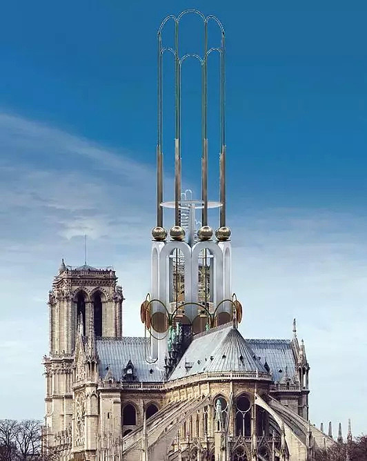 巴黎圣母院“重建设计图”曝光：画风沙雕，甚至还有改成清真寺的方案（组图） - 14