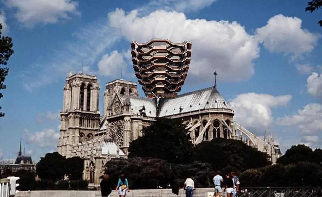 巴黎圣母院“重建设计图”曝光：画风沙雕，甚至还有改成清真寺的方案（组图） - 18
