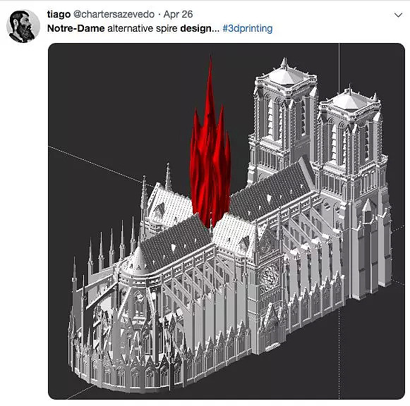 巴黎圣母院“重建设计图”曝光：画风沙雕，甚至还有改成清真寺的方案（组图） - 23