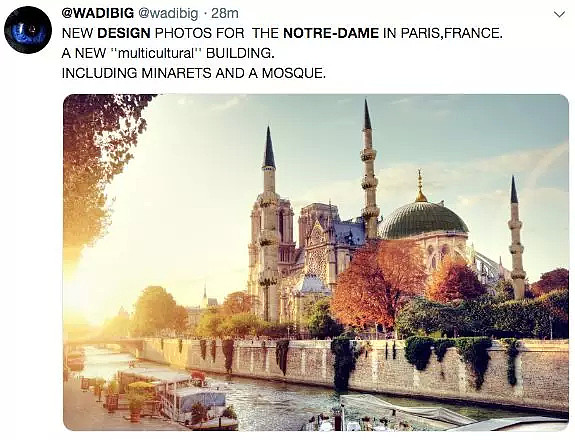 巴黎圣母院“重建设计图”曝光：画风沙雕，甚至还有改成清真寺的方案（组图） - 24