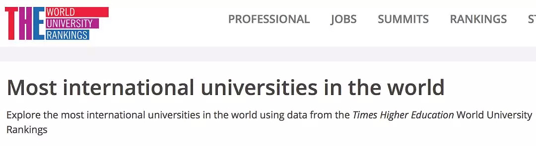 泰晤士最新全球最国际化大学排名！澳国立排全球第12名！排第一的竟是... - 1