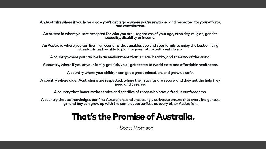 总理莫里森的一封信：这就是澳洲的承诺！ - 1