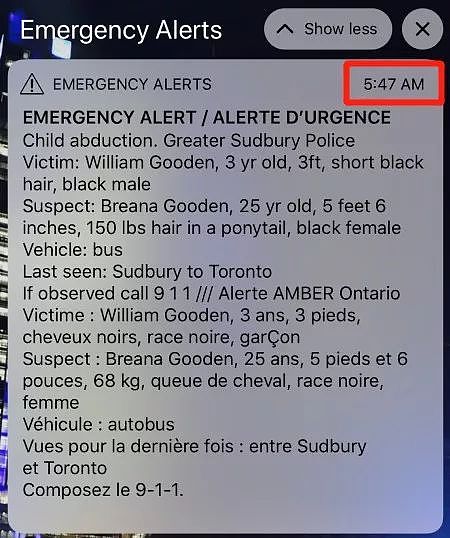 炸了！多伦多凌晨突发安珀警报：找到小孩后，911却成吐槽热线被打爆！（组图） - 2